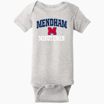MENDHAM HIGH SCHOOL MINUTEMEN Rabbit Skins Infant Short Sleeve Baby Rib Onesie Front Thumbnail