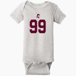 TOWSON HIGH SCHOOL GENERALS <span class="pdp-name-mascot">TOWSON GENERALS</span> Rabbit Skins Infant Short Sleeve Baby Rib Onesie Front Thumbnail