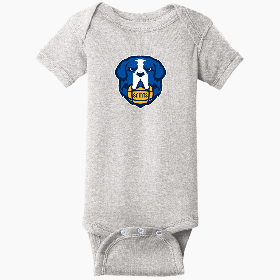 St. Scholastica Saints <span class="pdp-name-mascot">College of St. Scholastica Saints</span> Rabbit Skins Infant Short Sleeve Baby Rib Onesie