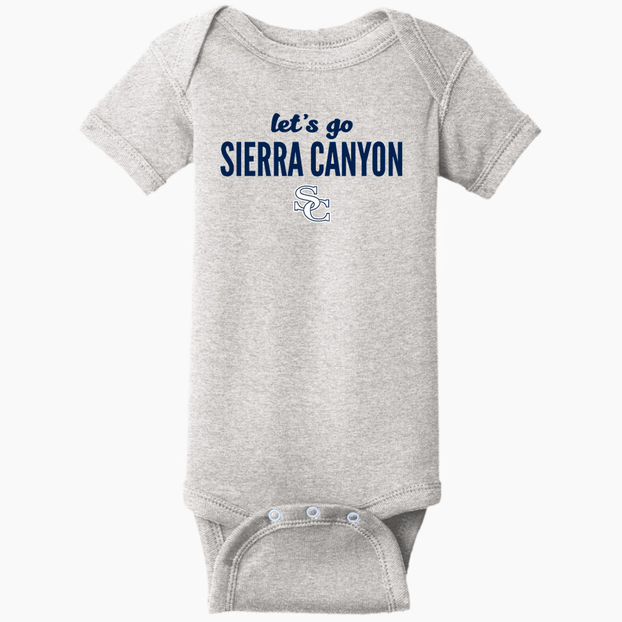 Sierra Canyon School Trailblazers Online Store Rabbit Skins Infant Short Sleeve Baby Rib Onesie