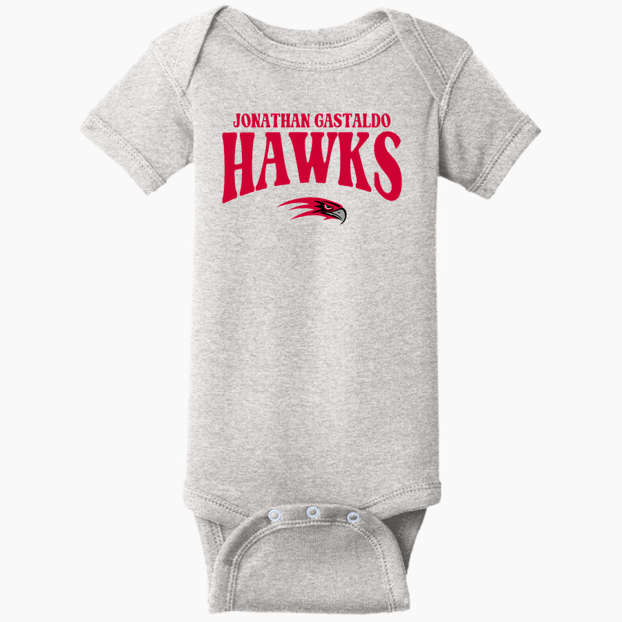 Jonathan Gastaldo Hawks <span class="pdp-name-mascot">Jonathan Gastaldo Hawks</span> Rabbit Skins Infant Short Sleeve Baby Rib Onesie