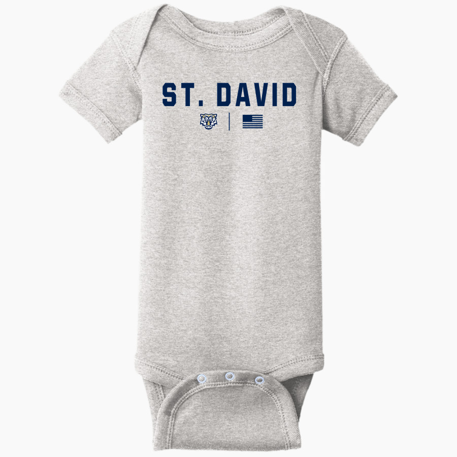 St. David Unified School Rabbit Skins Infant Short Sleeve Baby Rib Onesie