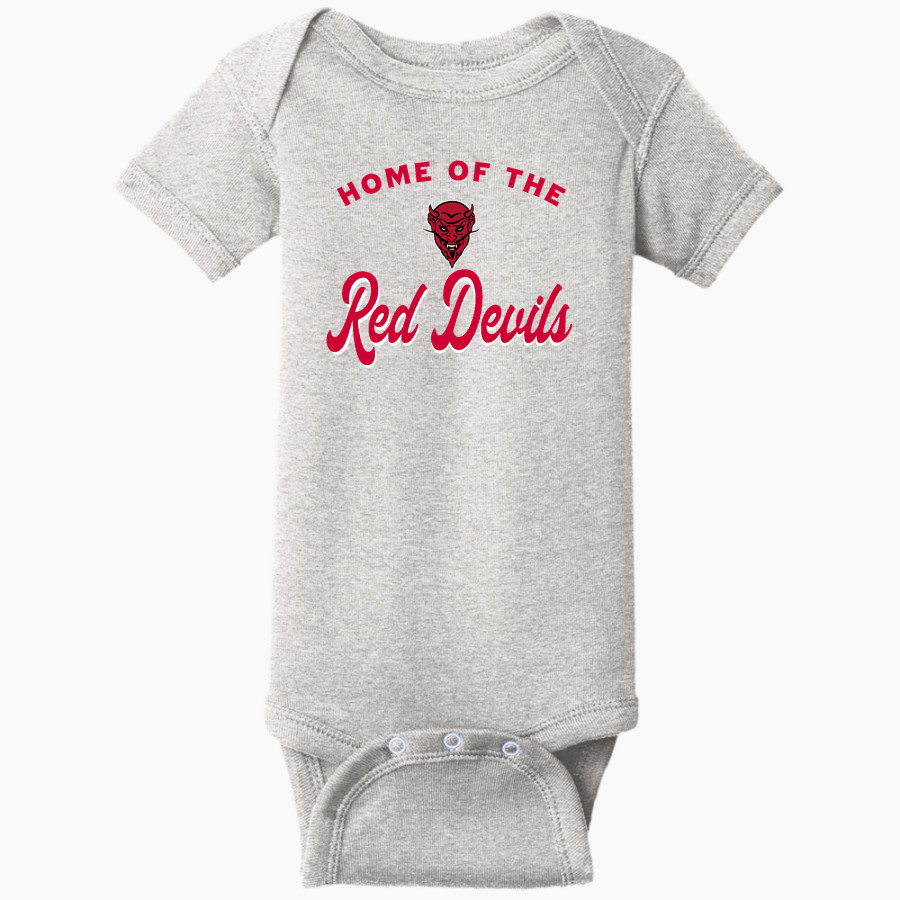 Chelsea Red Devils <span class="pdp-name-mascot">Chelsea Red Devils</span> Rabbit Skins Infant Short Sleeve Baby Rib Onesie