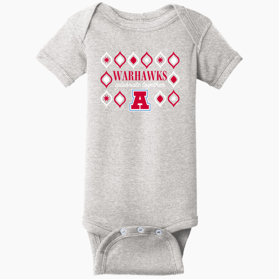 ARROWHEAD HIGH SCHOOL WARHAWKS Rabbit Skins Infant Short Sleeve Baby Rib Onesie