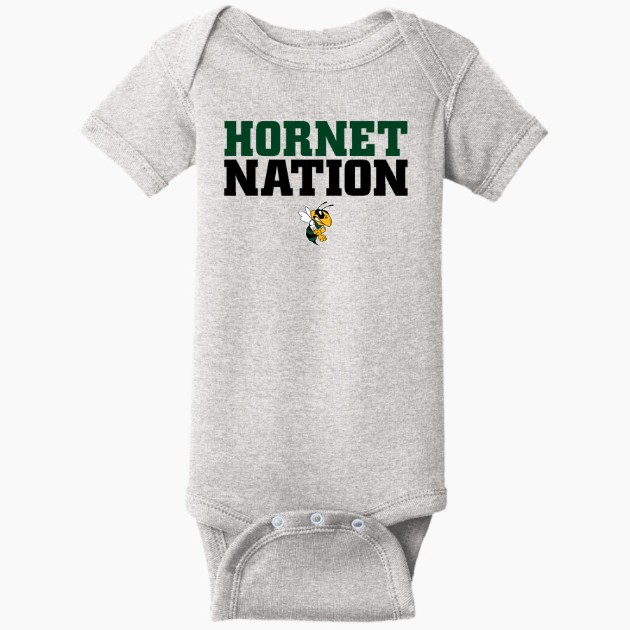 Wellsboro Hornets <span class="pdp-name-mascot">Wellsboro Green Hornets</span> Rabbit Skins Infant Short Sleeve Baby Rib Onesie