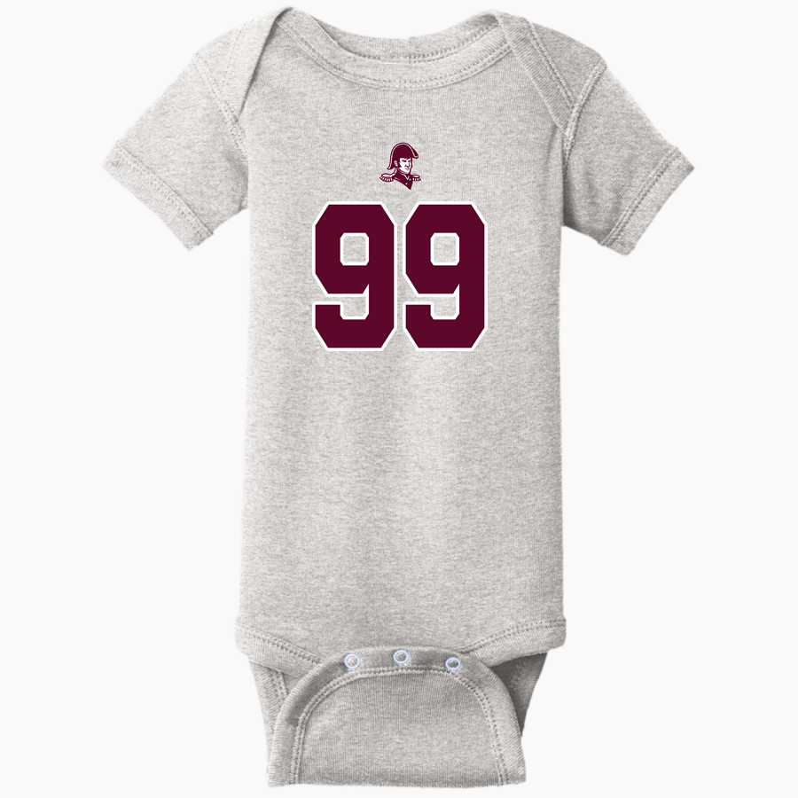 TOWSON HIGH SCHOOL GENERALS <span class="pdp-name-mascot">TOWSON GENERALS</span> Rabbit Skins Infant Short Sleeve Baby Rib Onesie