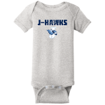 JEFFERSON SENIOR HIGH SCHOOL J-HAWKS <span class="pdp-name-mascot">JEFFERSON J-HAWKS</span> Rabbit Skins Infant Short Sleeve Baby Rib Onesie Front Thumbnail