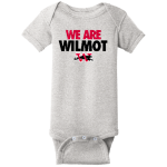 WILMOT UNION HIGH SCHOOL PANTHERS <span class="pdp-name-mascot">WILMOT PANTHERS</span> Rabbit Skins Infant Short Sleeve Baby Rib Onesie Front Thumbnail