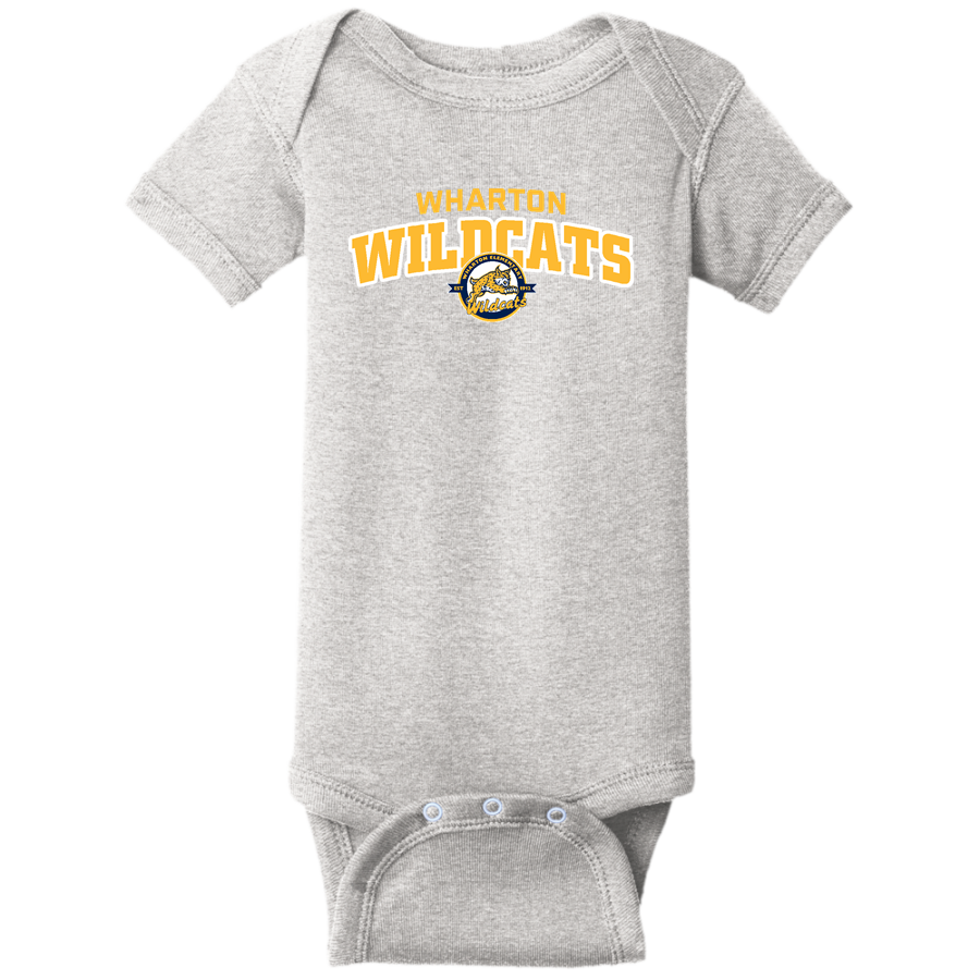 Wharton Wildcats <span class="pdp-name-mascot">Wharton Elementary School Wildcats</span> Rabbit Skins Infant Short Sleeve Baby Rib Onesie