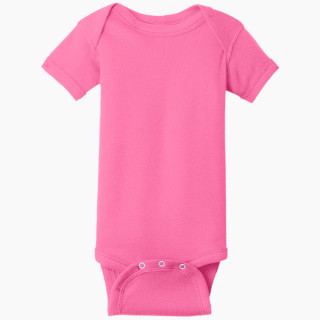 Rabbit Skins Infant Short Sleeve Baby Rib Onesie