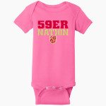 Andrean 59ers <span class="pdp-name-mascot">Andrean 59ers</span> Rabbit Skins Infant Short Sleeve Baby Rib Onesie Front Thumbnail