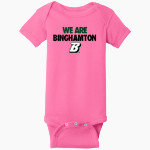 Binghamton University Rabbit Skins Infant Short Sleeve Baby Rib Onesie Front Thumbnail