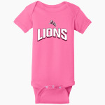 Ludlow Lions <span class="pdp-name-mascot">Lions</span> Rabbit Skins Infant Short Sleeve Baby Rib Onesie Front Thumbnail