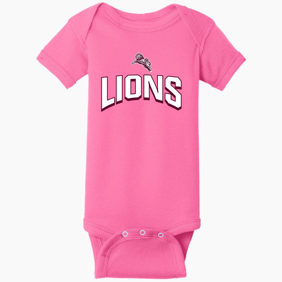 Ludlow Lions <span class="pdp-name-mascot">Lions</span> Rabbit Skins Infant Short Sleeve Baby Rib Onesie