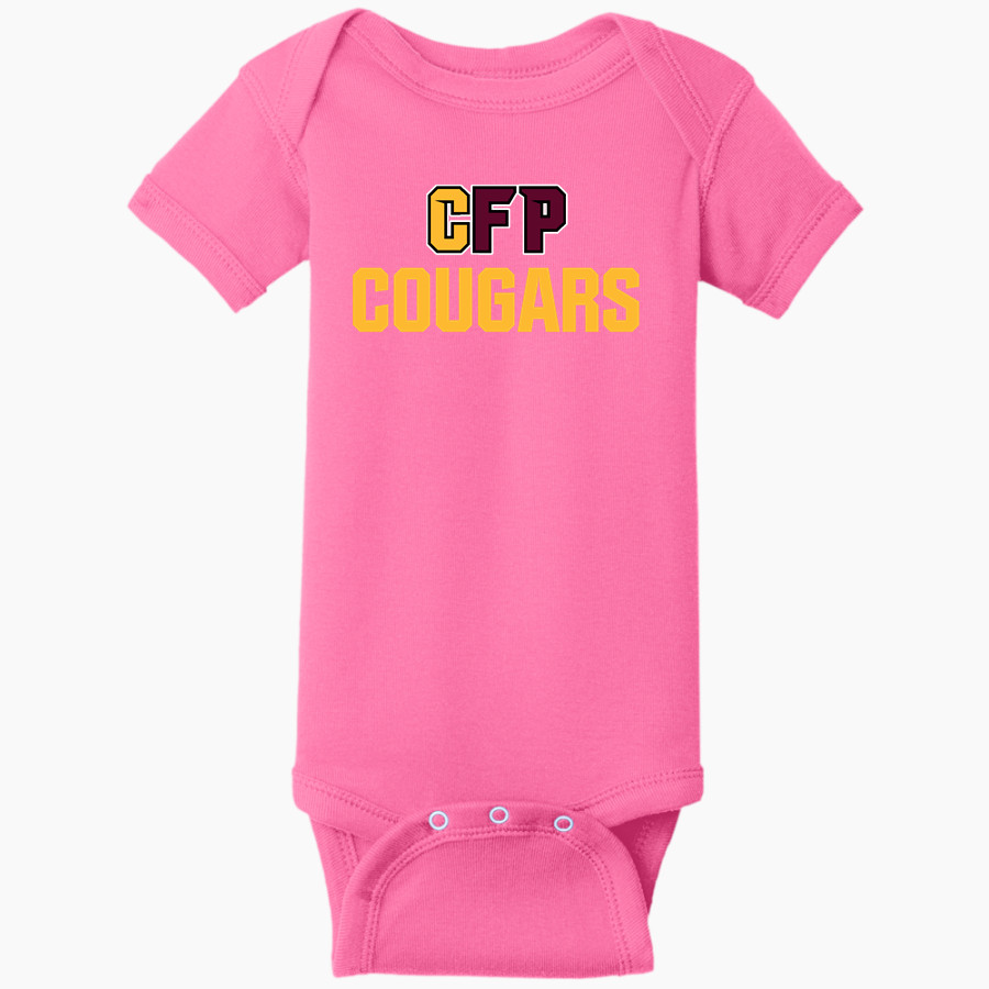 Canjo Cougars <span class="pdp-name-mascot">Canjo Cougars</span> Rabbit Skins Infant Short Sleeve Baby Rib Onesie