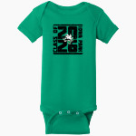 IOWA PARK HIGH SCHOOL HAWKS Rabbit Skins Infant Short Sleeve Baby Rib Onesie Front Thumbnail