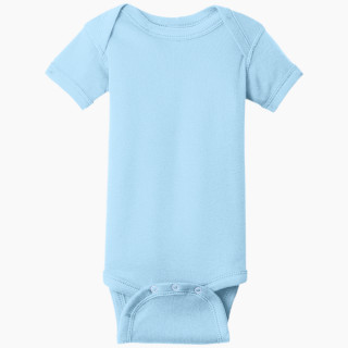 Rabbit Skins Infant Short Sleeve Baby Rib Onesie