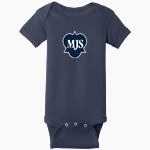 Mayfield Junior School Mustangs Online Store Rabbit Skins Infant Short Sleeve Baby Rib Onesie Front Thumbnail