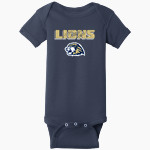 Calvary Lions <span class="pdp-name-mascot">Calvary Lions</span> Rabbit Skins Infant Short Sleeve Baby Rib Onesie Front Thumbnail