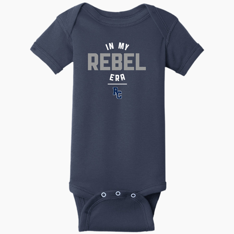 RITCHIE COUNTY HIGH SCHOOL REBELS <span class="pdp-name-mascot">RITCHIE COUNTY REBELS</span> Rabbit Skins Infant Short Sleeve Baby Rib Onesie