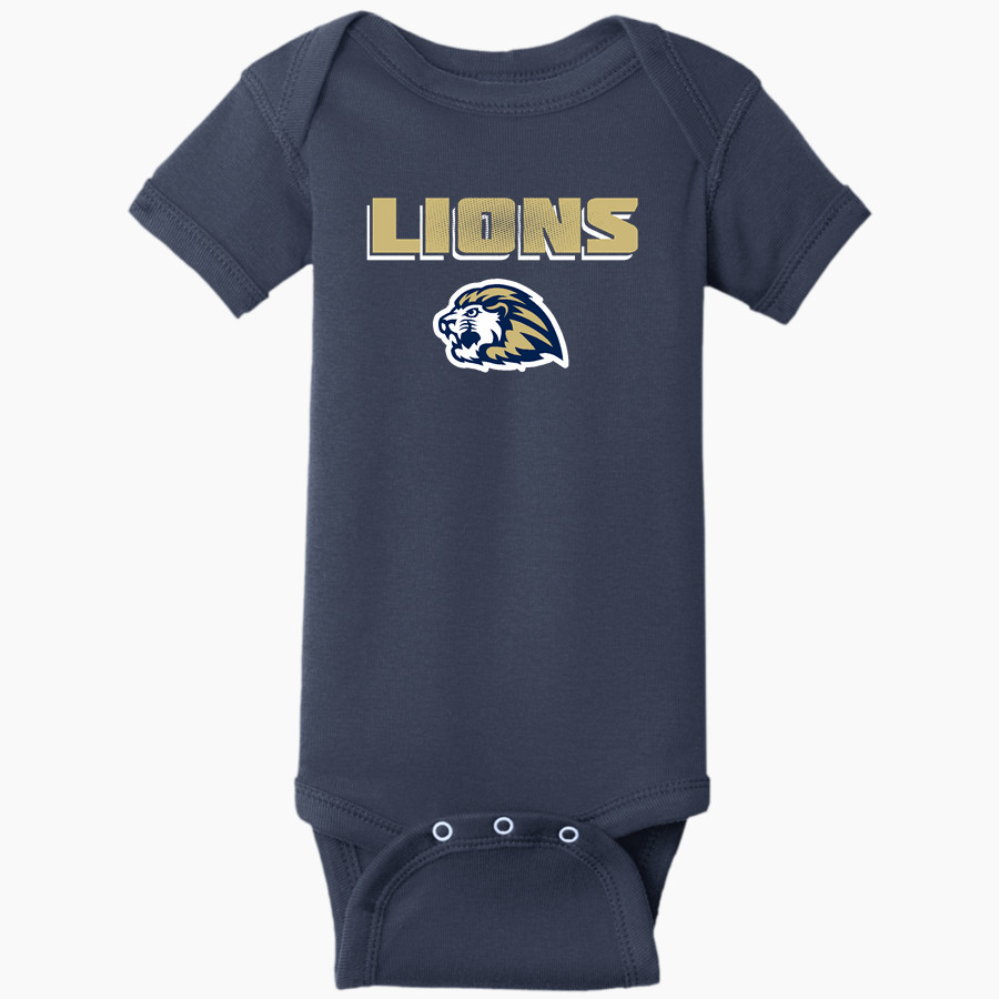 Calvary Lions <span class="pdp-name-mascot">Calvary Lions</span> Rabbit Skins Infant Short Sleeve Baby Rib Onesie
