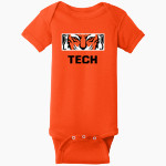Tech High School Tigers <span class="pdp-name-mascot">Tech High School</span> Rabbit Skins Infant Short Sleeve Baby Rib Onesie Front Thumbnail