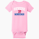 REVERE MINUTEMEN ONLINE STORE Rabbit Skins Infant Short Sleeve Baby Rib Onesie Front Thumbnail