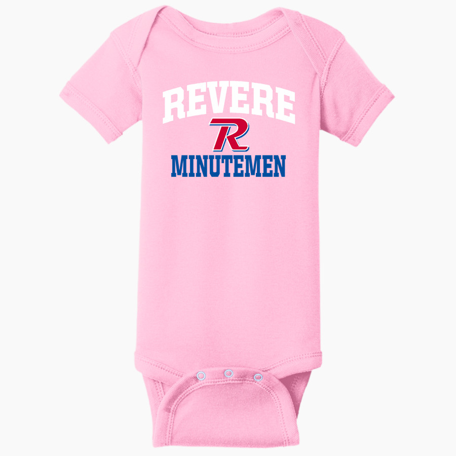 REVERE MINUTEMEN ONLINE STORE Rabbit Skins Infant Short Sleeve Baby Rib Onesie