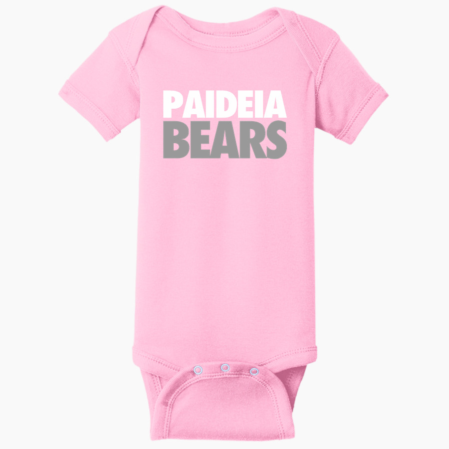 Paideia High Bears <span class="pdp-name-mascot">Paideia High School Bears</span> Rabbit Skins Infant Short Sleeve Baby Rib Onesie
