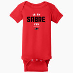 SAYRE HIGH SCHOOL SABRES <span class="pdp-name-mascot">SAYRE SABRES</span> Rabbit Skins Infant Short Sleeve Baby Rib Onesie Front Thumbnail