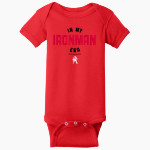JACKSON HIGH SCHOOL IRONMEN <span class="pdp-name-mascot">JACKSON IRONMEN</span> Rabbit Skins Infant Short Sleeve Baby Rib Onesie Front Thumbnail