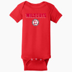 Wheatley Wildcats <span class="pdp-name-mascot">Wheatley Wildcats</span> Rabbit Skins Infant Short Sleeve Baby Rib Onesie Front Thumbnail