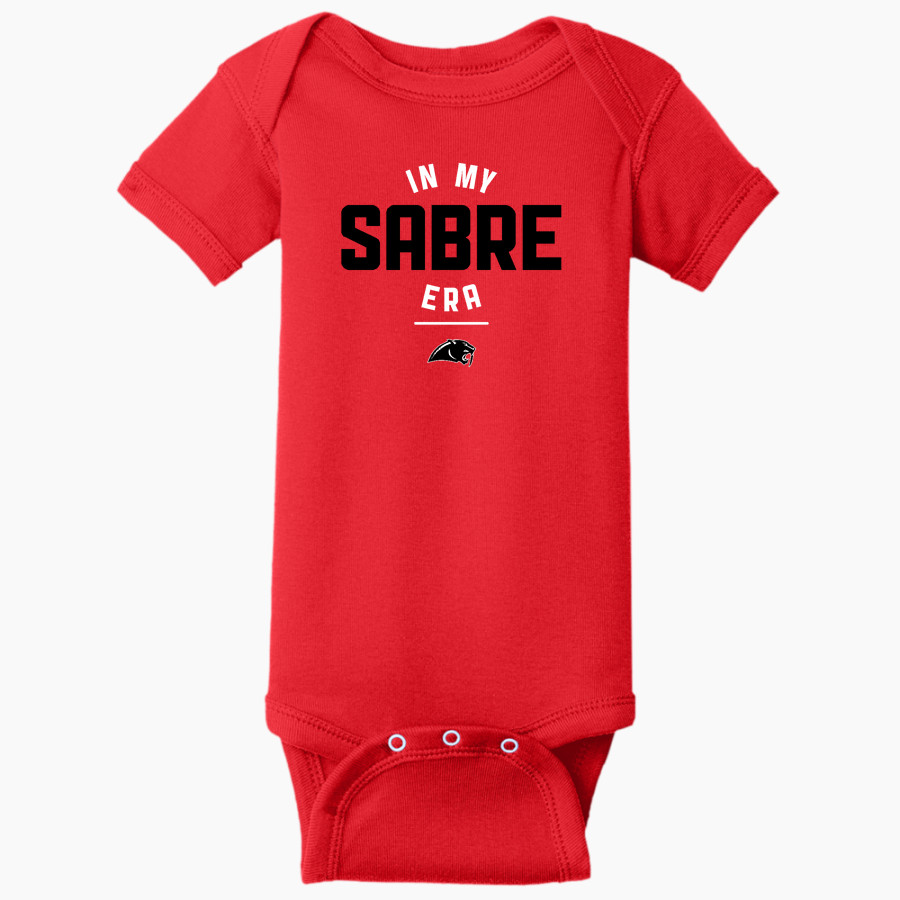 SAYRE HIGH SCHOOL SABRES <span class="pdp-name-mascot">SAYRE SABRES</span> Rabbit Skins Infant Short Sleeve Baby Rib Onesie