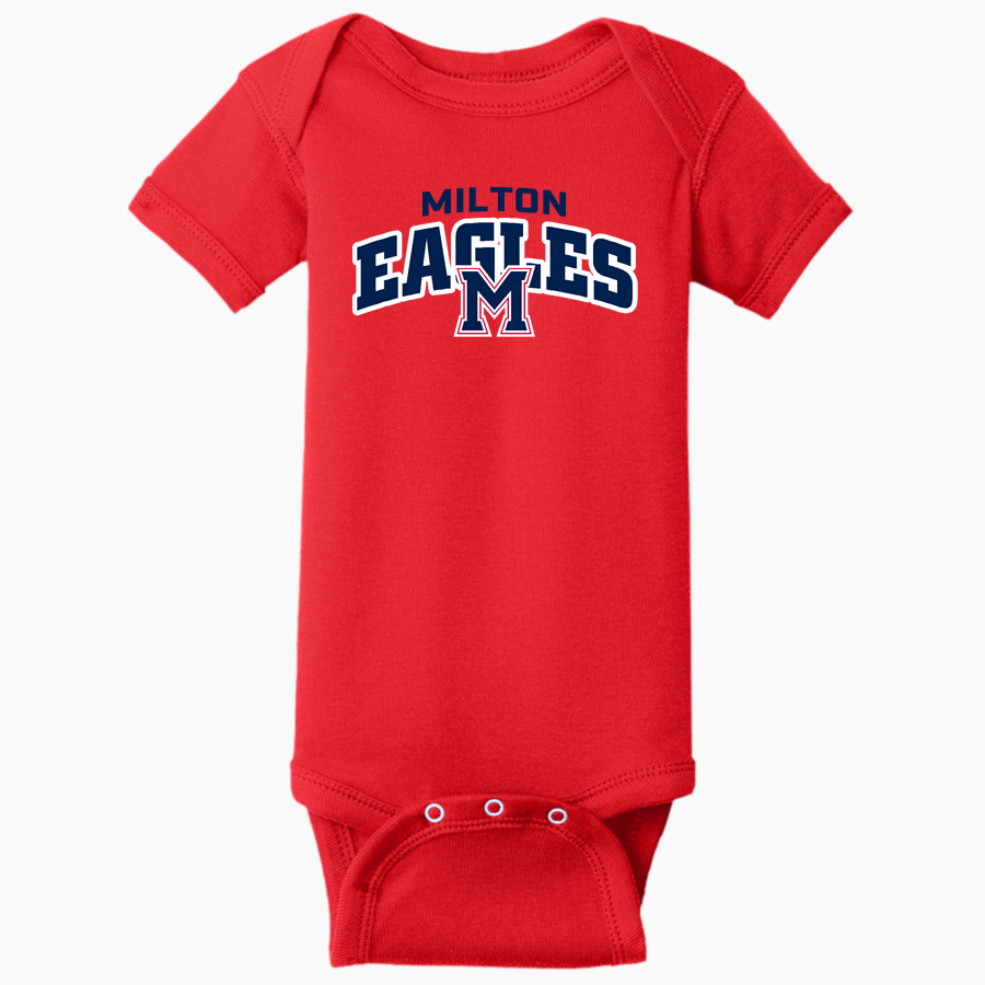 Milton Eagles <span class="pdp-name-mascot">Milton Eagles</span> Rabbit Skins Infant Short Sleeve Baby Rib Onesie