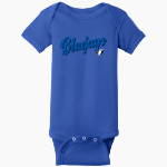 JEFFERSON HIGH SCHOOL BLUEJAYS <span class="pdp-name-mascot">JEFFERSON BLUEJAYS</span> Rabbit Skins Infant Short Sleeve Baby Rib Onesie Front Thumbnail