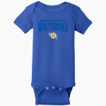 WADENA DEER CREEK HIGH SCHOOL WOLVERINES Rabbit Skins Infant Short Sleeve Baby Rib Onesie Front Thumbnail