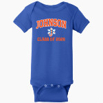 Johnson Atom Smashers Rabbit Skins Infant Short Sleeve Baby Rib Onesie Front Thumbnail