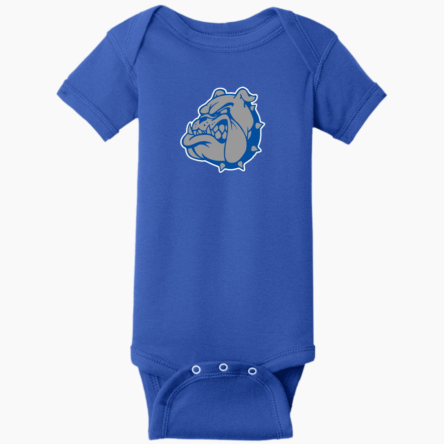 DURAND HIGH SCHOOL BULLDOGS <span class="pdp-name-mascot">DURAND BULLDOGS</span> Rabbit Skins Infant Short Sleeve Baby Rib Onesie