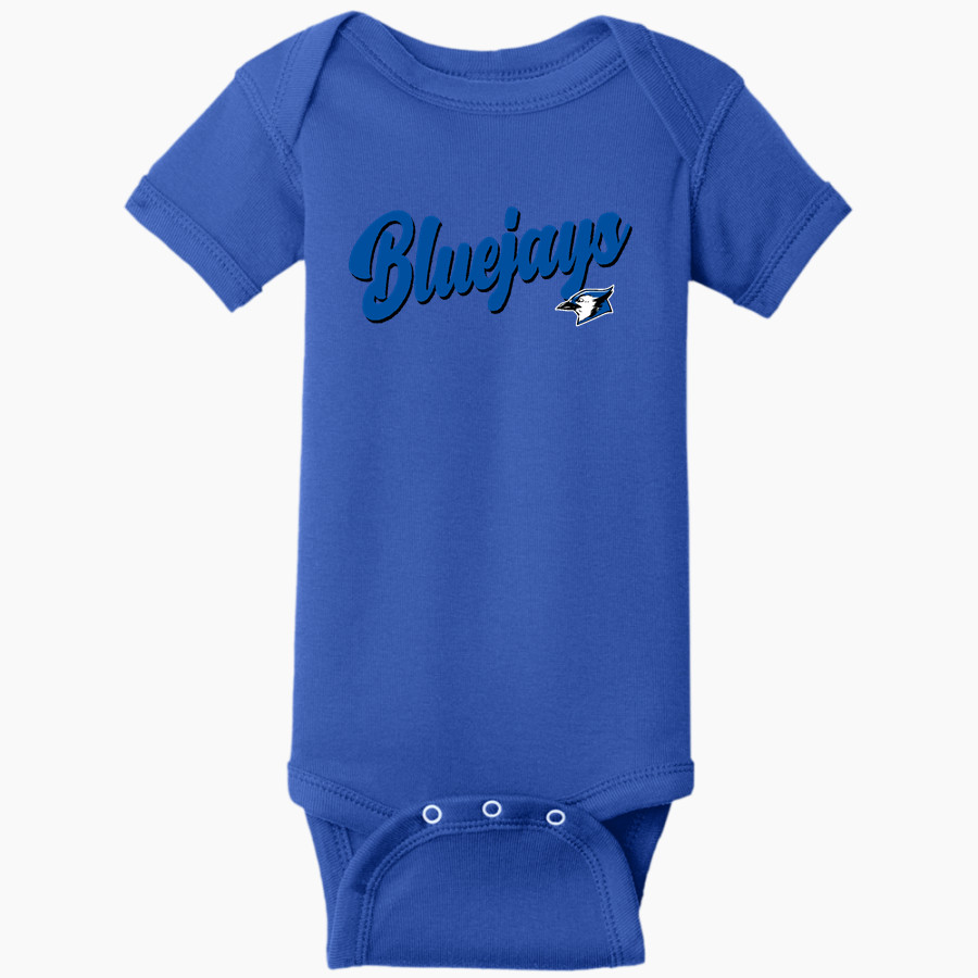 JEFFERSON HIGH SCHOOL BLUEJAYS <span class="pdp-name-mascot">JEFFERSON BLUEJAYS</span> Rabbit Skins Infant Short Sleeve Baby Rib Onesie