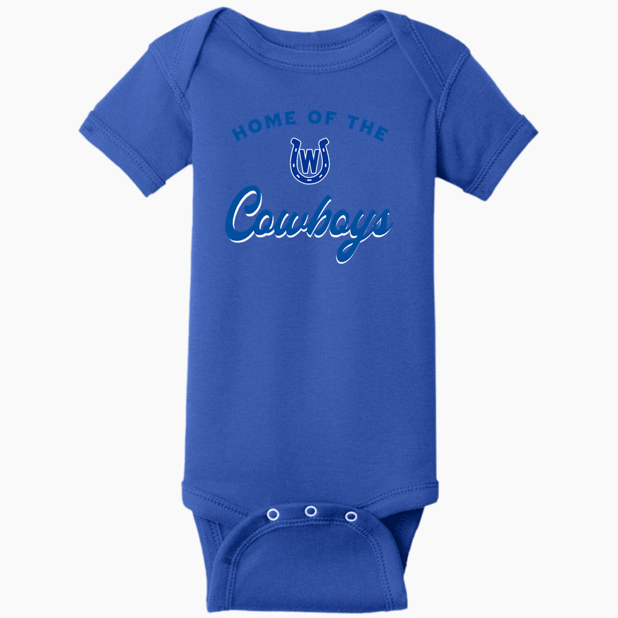 Wyoming Cowboys Cowboys <span class="pdp-name-mascot">Wyoming Cowboys</span> Rabbit Skins Infant Short Sleeve Baby Rib Onesie