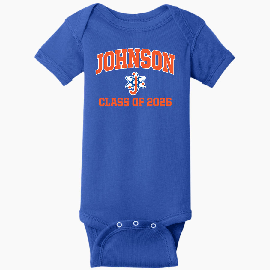Johnson Atom Smashers Rabbit Skins Infant Short Sleeve Baby Rib Onesie