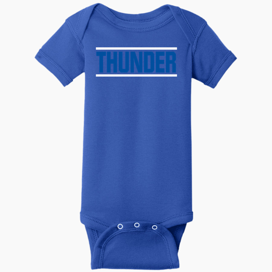 Denver Christian Thunder Rabbit Skins Infant Short Sleeve Baby Rib Onesie