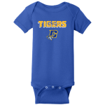 Central Christian Tigers <span class="pdp-name-mascot">Central Christian College Tigers</span> Rabbit Skins Infant Short Sleeve Baby Rib Onesie Front Thumbnail