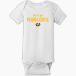 PRAIRIE GROVE HIGH SCHOOL TIGERS <span class="pdp-name-mascot">PRAIRIE GROVE TIGERS</span> Rabbit Skins Infant Short Sleeve Baby Rib Onesie Front Thumbnail