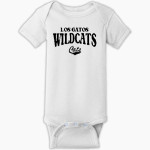 LOS GATOS HIGH SCHOOL WILDCATS <span class="pdp-name-mascot">LOS GATOS WILDCATS</span> Rabbit Skins Infant Short Sleeve Baby Rib Onesie Front Thumbnail
