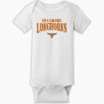 Sycamore Longhorns <span class="pdp-name-mascot">Sycamore Elementary School Longhorns</span> Rabbit Skins Infant Short Sleeve Baby Rib Onesie Front Thumbnail