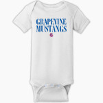 GRAPEVINE HIGH SCHOOL MUSTANGS Rabbit Skins Infant Short Sleeve Baby Rib Onesie Front Thumbnail