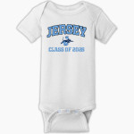 JERSEY COMMUNITY HIGH SCHOOL PANTHERS <span class="pdp-name-mascot">JERSEY PANTHERS</span> Rabbit Skins Infant Short Sleeve Baby Rib Onesie Front Thumbnail