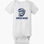 GONZAGA PREP SCHOOL BULLPUPS Rabbit Skins Infant Short Sleeve Baby Rib Onesie Front Thumbnail
