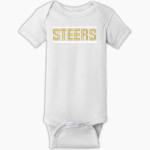 BIG SPRING HIGH SCHOOL STEERS <span class="pdp-name-mascot">BIG SPRING STEERS</span> Rabbit Skins Infant Short Sleeve Baby Rib Onesie Front Thumbnail
